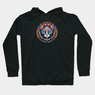 Ancient Blue Cat Mandala Hoodie